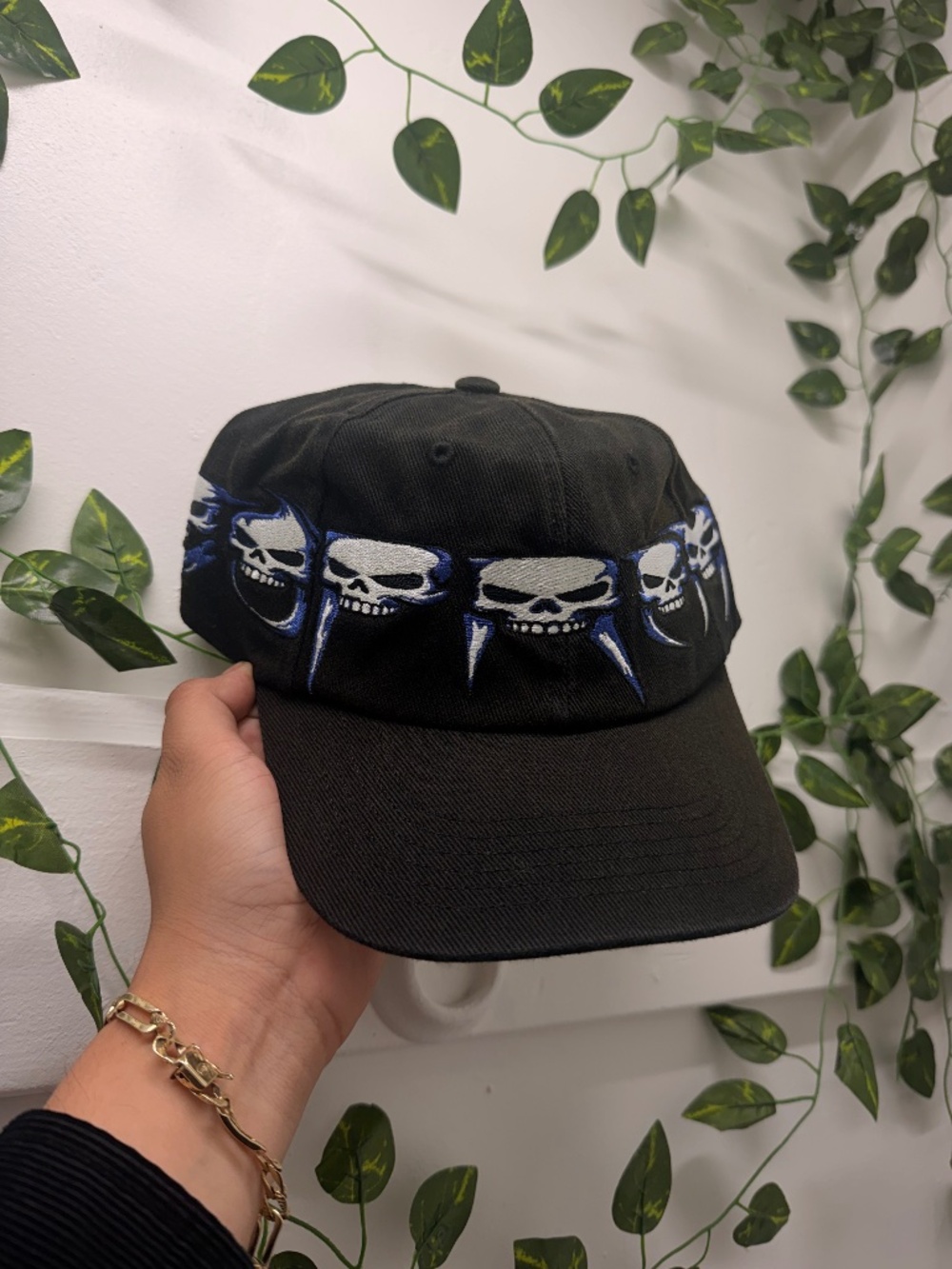 Supreme - Skulls Embroidered 6-Panel - Black Blue - OS - Brand New